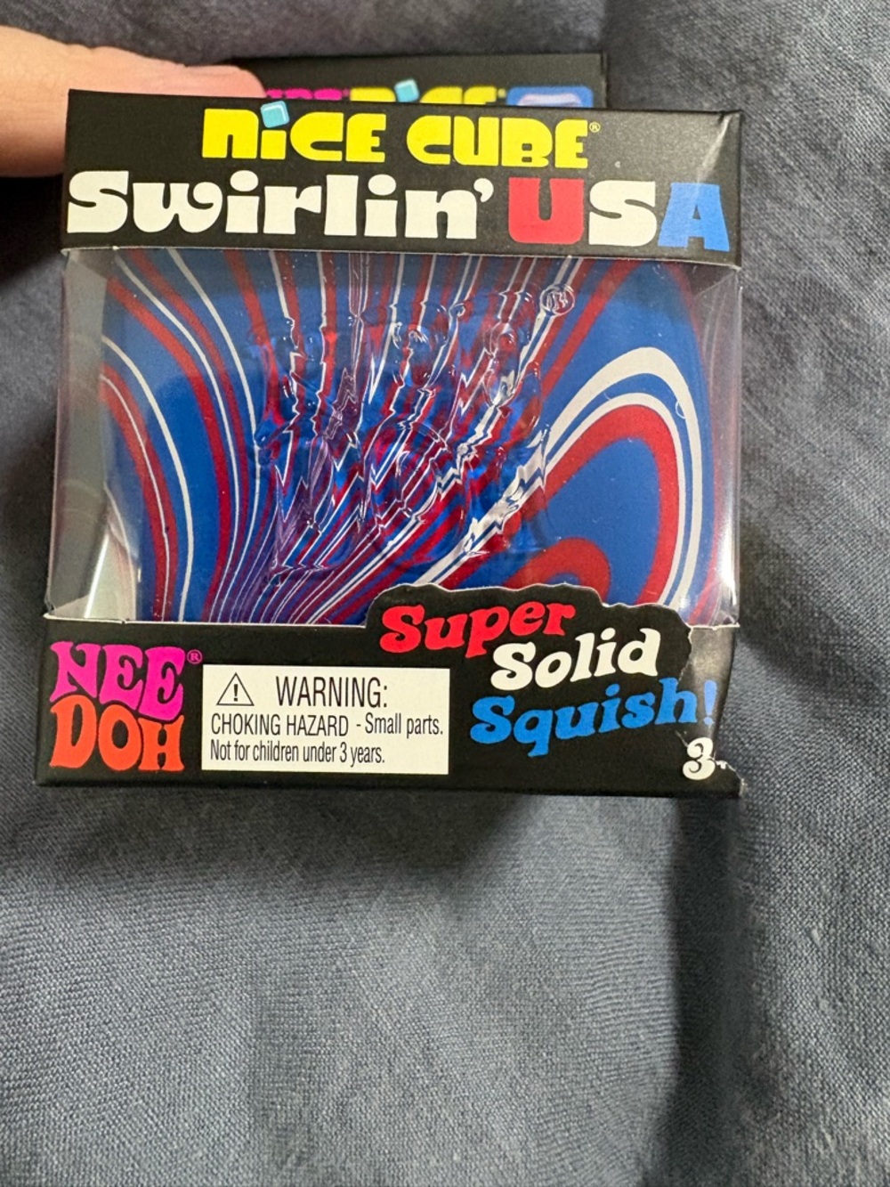 Nice Cube Swirlin' USA Super Solid Squish - Red, Blue, White